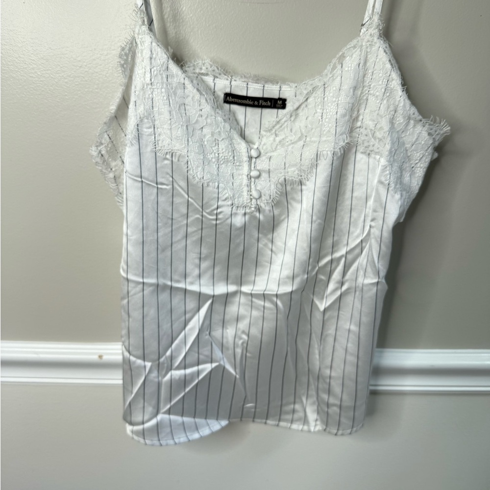 Abercrombie & Fitch Lace Trim Striped Cami